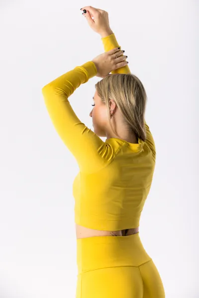 GoldBee Crop-Top BeClassic Second Skin Gold Barva: Gold, Velikost: XS