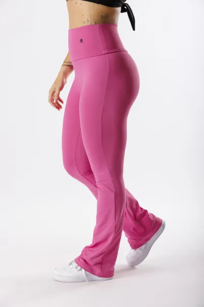 GoldBee Zvonové Legíny Sťahujúce Pas Lycra Old Pink Barva: Old Pink, Velikost: M