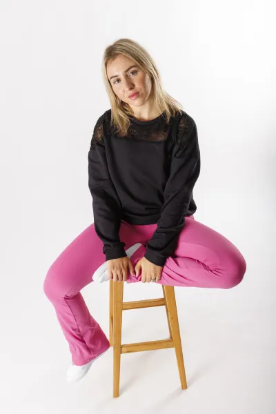 GoldBee Zvonové Legíny Sťahujúce Pas Lycra Old Pink Barva: Old Pink, Velikost: M