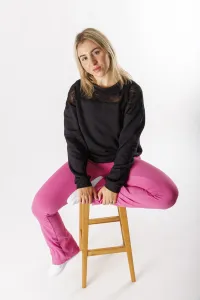 GoldBee Zvonové Legíny Sťahujúce Pas Lycra Old Pink Barva: Old Pink, Velikost: M
