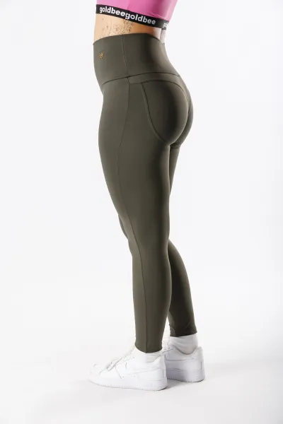 GoldBee Tvarujúce Legíny Lycra Army Barva: Army, Velikost: S
