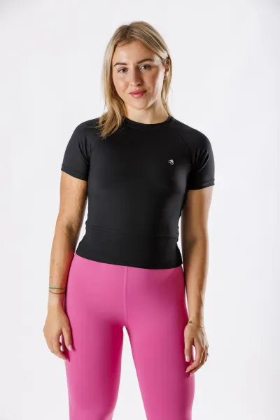 GoldBee Top BeClassic S Krátkym Rukávom Black Barva: Black, Velikost: M