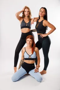 GoldBee Krátky Top Mesh Black Barva: Black, Velikost: M