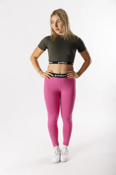 GoldBee Crop-Top S Krátkym Rukávom BeOne Army Barva: Army, Velikost: M