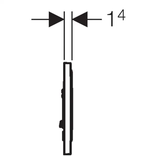 Geberit Sigma10 - Ovládacie tlačidlo SIGMA10, chróm 115.758.KH.5