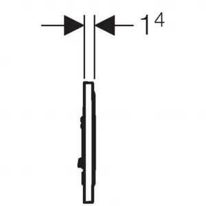 Geberit Sigma10 - Ovládacie tlačidlo SIGMA10, chróm 115.758.KH.5