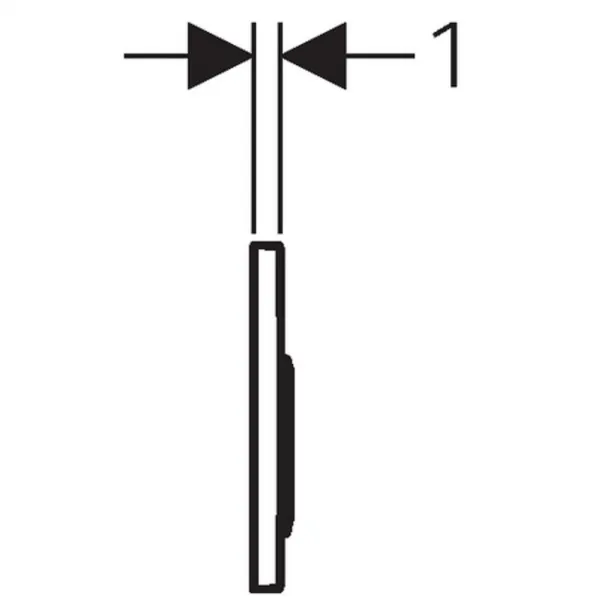 Geberit Omega20 - Ovládacie tlačidlo OMEGA20, lesklý chróm/matný chróm 115.085.KH.1