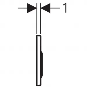 Geberit Omega20 - Ovládacie tlačidlo OMEGA20, lesklý chróm/matný chróm 115.085.KH.1