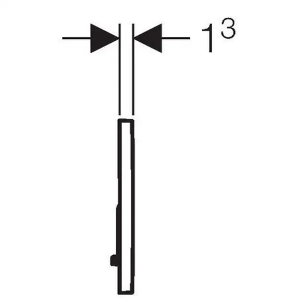 Geberit Sigma01 - Ovládacie tlačidlo Sigma01, lesklý chróm/matný chróm 115.770.KA.5