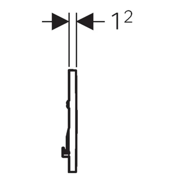 Geberit Sigma30 - Ovládacie tlačidlo Sigma30, splachovanie Štart/Stop, biela/chróm 115.893.KJ.1