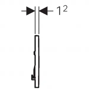 Geberit Sigma30 - Ovládacie tlačidlo Sigma30, splachovanie Štart/Stop, biela/chróm 115.893.KJ.1