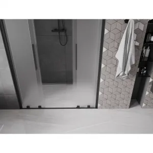 MEXEN/S - Velar L Duo posuvné sprchové dvere 150, dekor, čierna 871-150-003-32-70