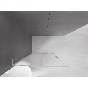 MEXEN/S - Velar L Sprchová zástena posuvná Walk-in 100 x 200, dekor 8 mm, chróm 871-100-003-33-01