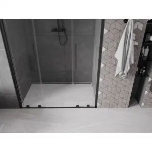 MEXEN/S - Velar L Duo posuvné sprchové dvere 150, transparent, čierna 871-150-003-02-70