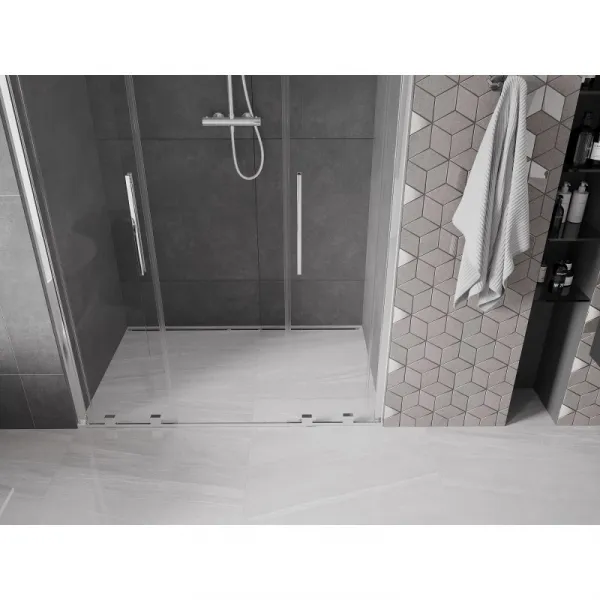 MEXEN/S - Velar L Duo posuvné sprchové dvere 150, transparent, chróm 871-150-003-02-01