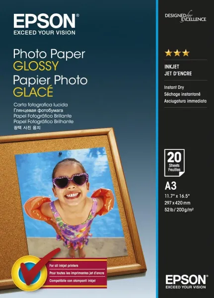 EPSON Fotopapier lesklý - A3 - 20 listov