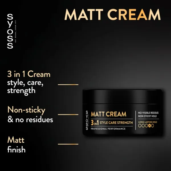 Syoss Matt Fiber zmatňujúca stylingová pasta pre fixáciu a tvar 100 ml