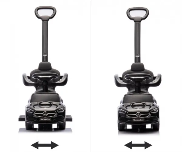 Detské odrážadlo s vodiacou tyčou MERCEDES C-Class Deluxe Milly Mally Black