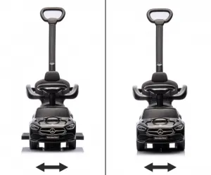 Detské odrážadlo s vodiacou tyčou MERCEDES C-Class Deluxe Milly Mally Black