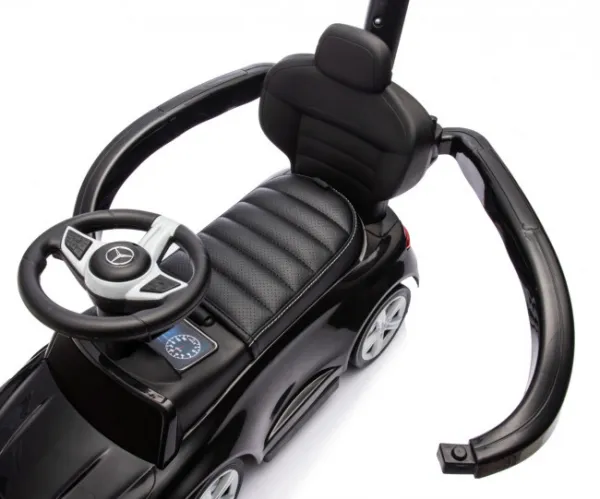 Detské odrážadlo s vodiacou tyčou MERCEDES C-Class Deluxe Milly Mally Black