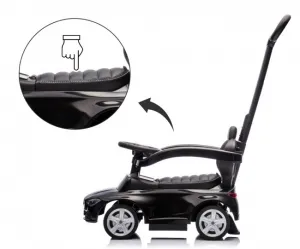Detské odrážadlo s vodiacou tyčou MERCEDES C-Class Deluxe Milly Mally Black
