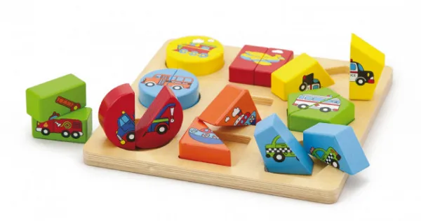 Puzzle 2v1 Viga 59586 vozidlá