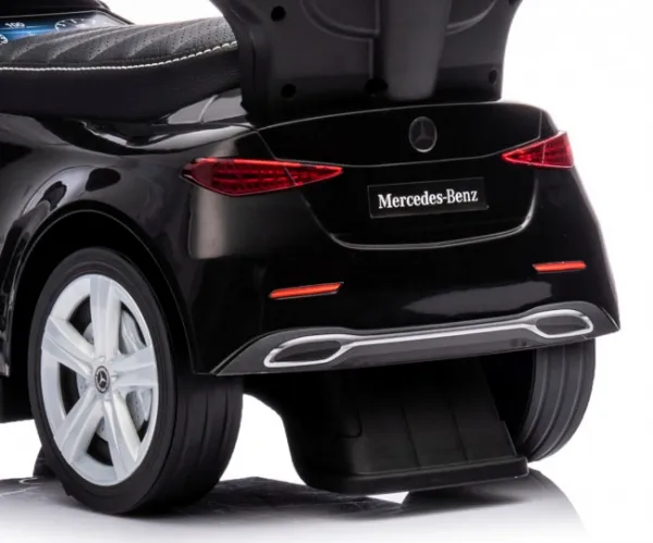 Detské odrážadlo s vodiacou tyčou MERCEDES C-Class Deluxe Milly Mally Black