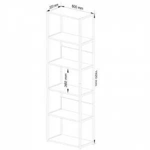 Ak furniture Regál LOFT 60 cm bílý