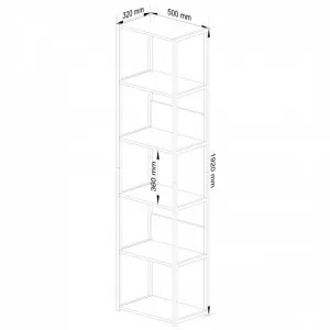 Ak furniture Regál LOFT 50 cm černý
