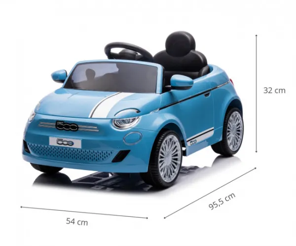 Elektrické autíčko Milly Mally Fiat 500e modré