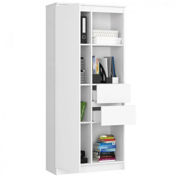 Ak furniture Skriňa Rexa II 80 cm biela lesk