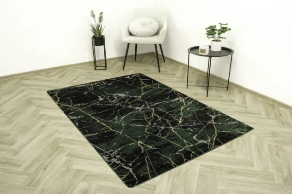 Koberec Diamond K8716Z fľaškovo zelený / zlatý