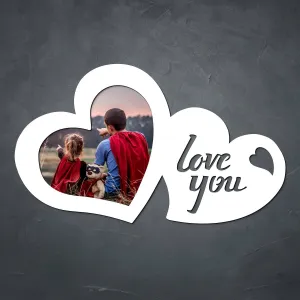 Drevený rámik na fotku - Love you