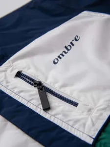 Prechodná bunda pre mužov zeleno-modrá