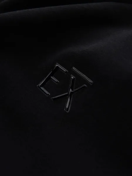 Pánske tričko s dlhým rukávom a s logom- čierne