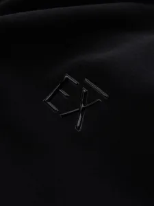 Pánske tričko s dlhým rukávom a s logom- čierne