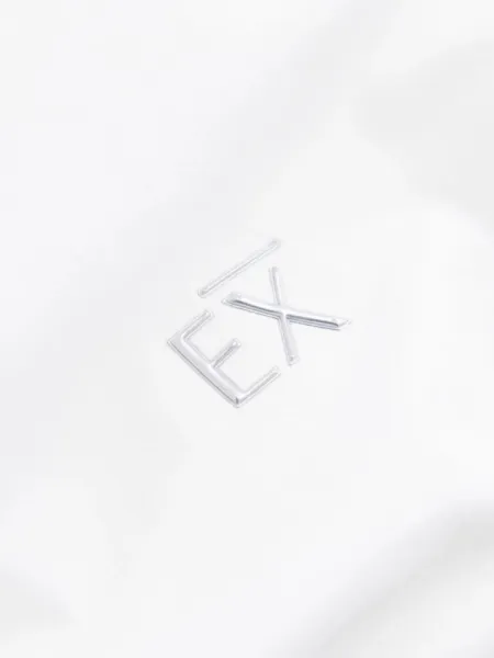 Pánske tričko s dlhým rukávom a s logom- biele