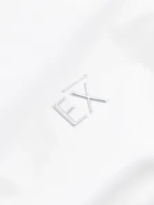 Pánske tričko s dlhým rukávom a s logom- biele