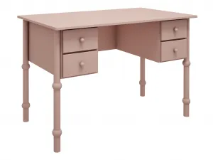 Detský písací stôl so šuplíkmi BABUSHKA koralový