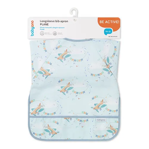 BABYONO Podbradník s dlhým rukávom Plane 74x36 cm, 6m-2r