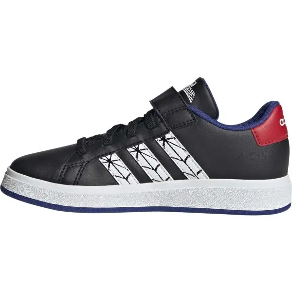 Chlapčenská rekreačná obuv ADIDAS Grand Court Marvel Spider-Man K core black cloud white semi lucid blue