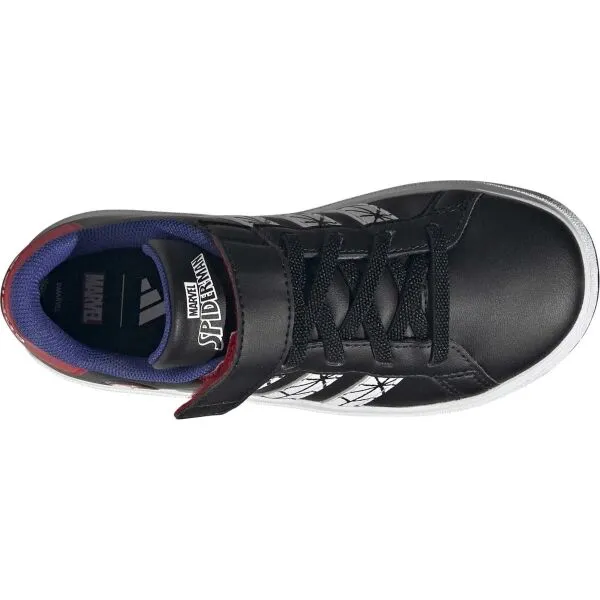 Chlapčenská rekreačná obuv ADIDAS Grand Court Marvel Spider-Man K core black cloud white semi lucid blue