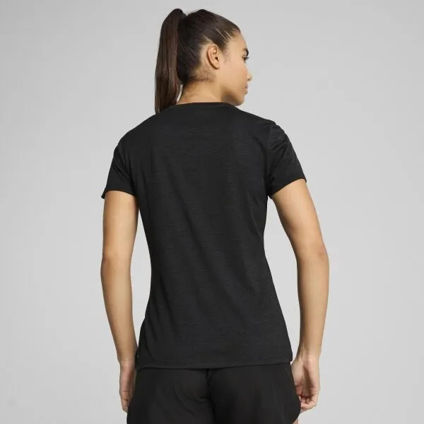 Puma W TAD ESSENTIAL HEATHER LOGO TEE Dámske tričko, čierna, veľkosť