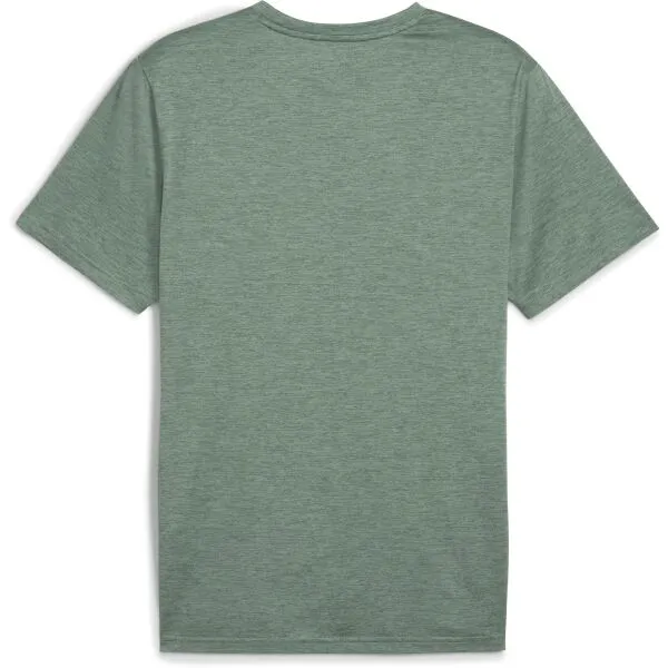 Puma M TAD ESSENTIAL HEATHER CAT TEE Pánske tričko, tmavo zelená, veľkosť