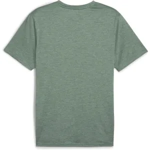 Puma M TAD ESSENTIAL HEATHER CAT TEE Pánske tričko, tmavo zelená, veľkosť