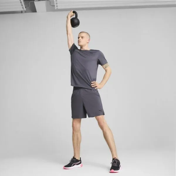 Puma M TAD ESSENTIALS SOLID CAT TEE Pánske tričko, sivá, veľkosť