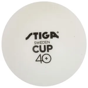 Stiga CUP ABS WHITE 12-PACK Loptičky na stolný tenis, biela, veľkosť