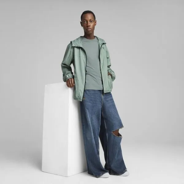 Puma ESSENTIALS REGULAR WINDBRAKER Pánska vetrovka, zelená, veľkosť