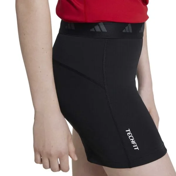 adidas TECHFIT SHORT KIDS Dievčenské krátke legíny, čierna, veľkosť