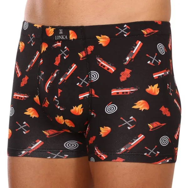 Pánske boxerky Lonka viacfarebné (Kevin-fireman) M, trenky
